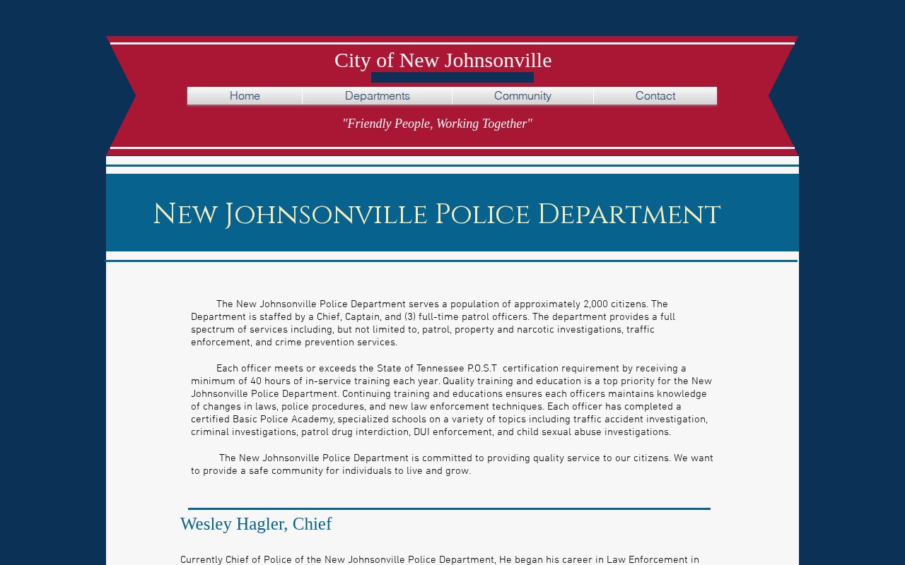 New Johnsonville Police Department official records contact source
